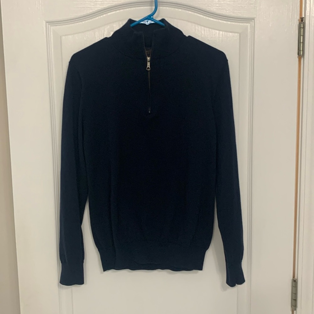BROOKS BROTHERS 1/4 ZIP SWEATER.  Excellent condition
